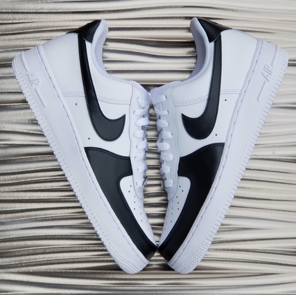 Custom Nike Air Force 1 Black White Panda